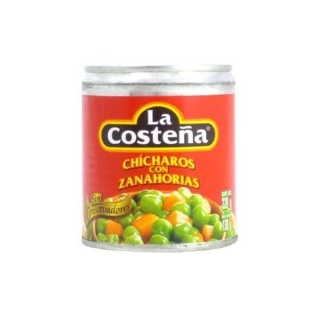 La Costeña Media Caja Chicharo con Zanahoria 220G/12P-Despensaenlinea