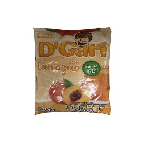 DÂ´Gari Media Caja Gelatina Durazno 720G/5P-Despensaenlinea