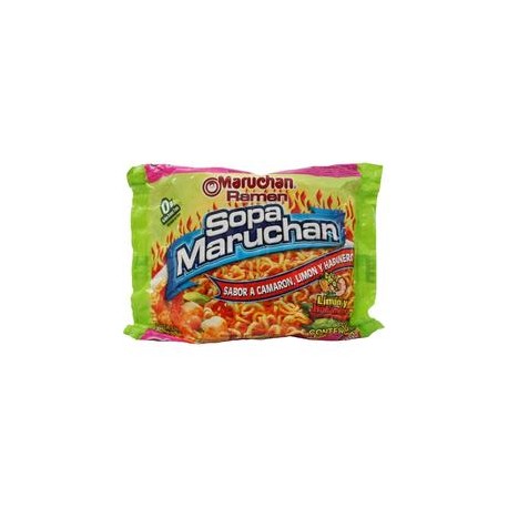 Maruchan Caja sopa Maruchan Ramen sabor camarón con limón y habanero 24P/85G-Despensaenlinea