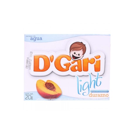 DÂ´Gari Media Caja Gelatina D'Gari Light Durazno 20G/12P-Despensaenlinea