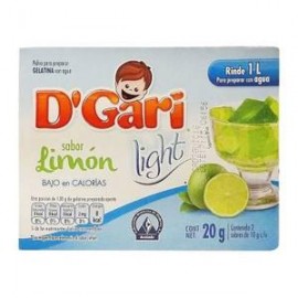 DÂ´Gari Media Caja Gelatina D'Gari Light Limón 20G/12P-Despensaenlinea