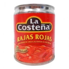 La Costeña Caja Chiles Rajas Rojas La Costeña 220G/24P-Despensaenlinea