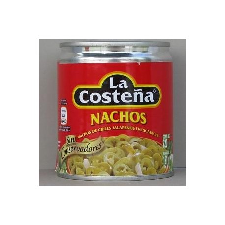 La Costeña Media Caja Chiles Nachos Jalapeños 220G/12P-Despensaenlinea