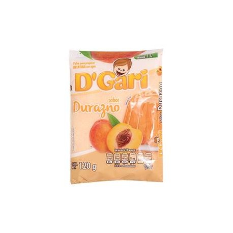 D´Gari Caja Gelatina Durazno D´Gari 120G/50P-Despensaenlinea