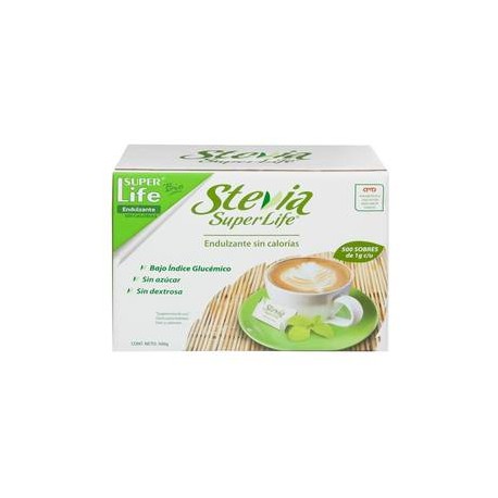 Superlife Endulzante Stevia Sin Calorías 500S/1G - ZK-Despensaenlinea