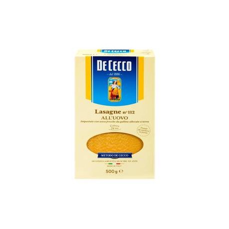 De Cecco Pasta De Cecco Lasagne al Huevo N° 112 500G - ZK-Despensaenlinea