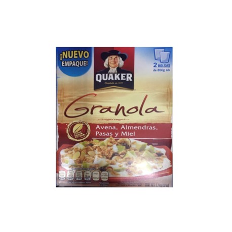 Pepsico Granola avena almendras pasas y miel Quaker 1.7K - KOZ-Despensaenlinea