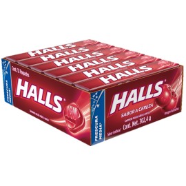 Mondelez Media Caja Dulce Macizo Halls Cereza 15C/12P-Despensaenlinea