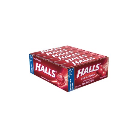 Mondelez Media Caja Dulce Macizo Halls Cereza 15C/12P-Despensaenlinea