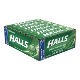 Mondelez Media Caja Dulce Macizo Halls Yerbabuena 15C/12P-Despensaenlinea