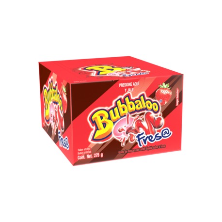 Mondelez Caja Chicle Bubbaloo Fresa 32C/50P-Despensaenlinea