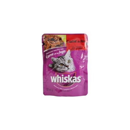 Mars Caja Whiskas Carne de Res 85G/8P-Despensaenlinea