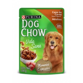 Nestlé Caja alimento para perro Dog Chow  cena carne en pouch 100G/24P-Despensaenlinea