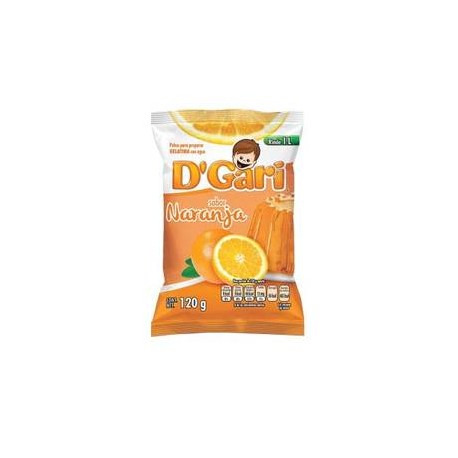 D´Gari Caja Gelatina Naranja D´Gari 120G/50P-Despensaenlinea