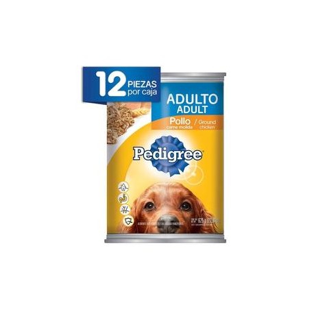 Effem Caja alimento para perro Pedigree molida de res 625G/12P-Despensaenlinea