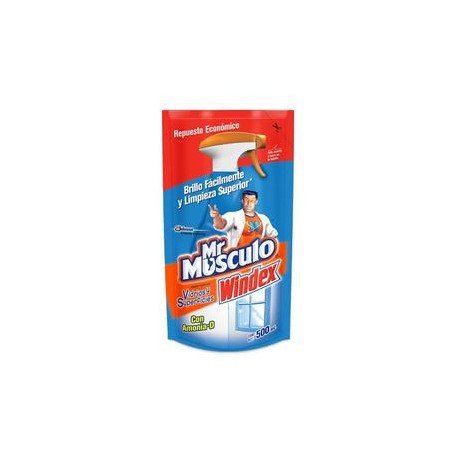 SC Johnson Media Caja Limpiador Mr Musculo Windex Vidrios Doy Pack 500M/6P-Despensaenlinea