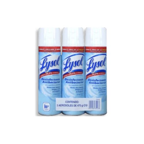 Reckitt Benckiser Spray desinfectante Lysol 3P/475G - KOZ-Despensaenlinea