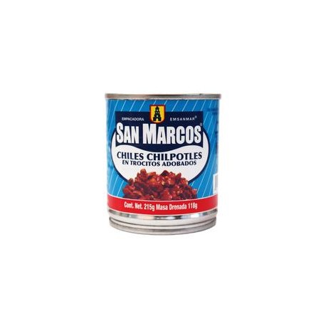 San Marcos Caja chiles chipotles en trozos 215G/24P-Despensaenlinea