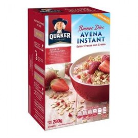 Pepsico Media Caja Avena Quaker Instant Fresas con Crema 280G/6P-Despensaenlinea