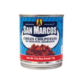 San Marcos Media Caja Chiles Chipotles en Trozos 215G/12P-Despensaenlinea