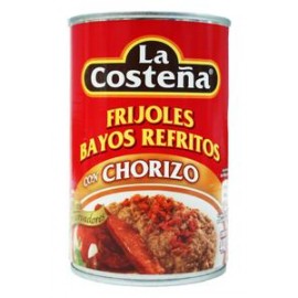 La Costeña Media Caja Frijol Bayo Refrito con Chorizo 440 G/6P-Despensaenlinea