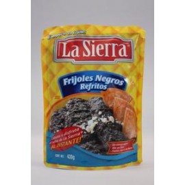 Sabormex Media Caja Frijol Negro Refrito Bolsa La Sierra 430G/12P-Despensaenlinea