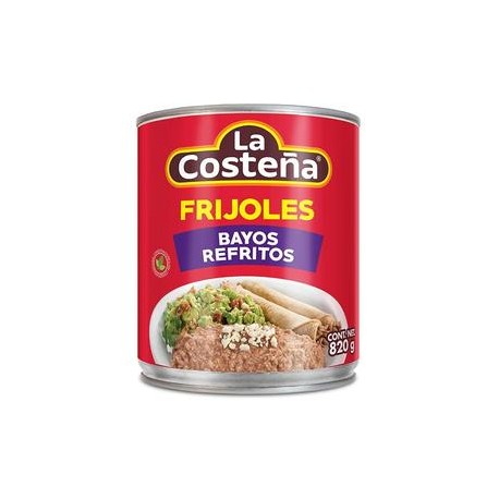 La Costeña Media Caja Frijoles refritos bayos 6P/580G-Despensaenlinea