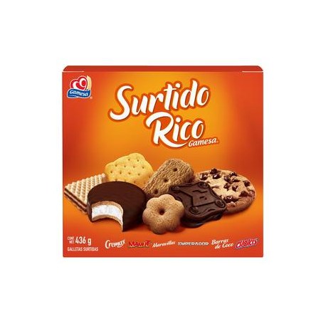 Pepsico Caja galleta Surtido Rico Gamesa 436G/12P-Despensaenlinea