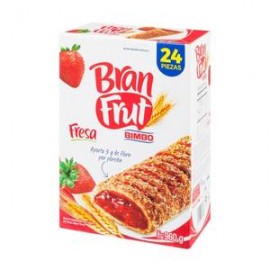 Grupo Bimbo Barras de Hojaldre Bran Frut Sabor Fresa 24P/40G - ZK-Despensaenlinea