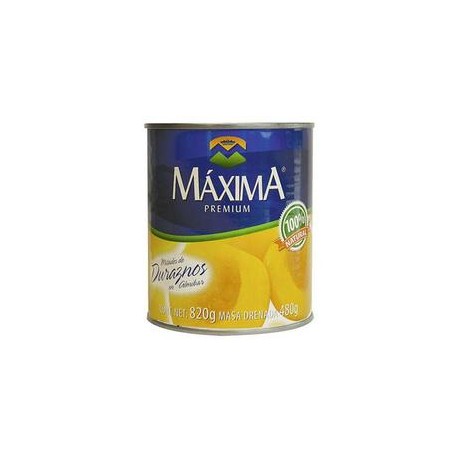 Maxima Caja durazno en mitades Premium 820G/12P-Despensaenlinea