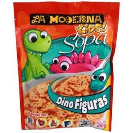 La Moderna Caja Sopa Moderna Sobre Dinosaurios 100G/12P-Despensaenlinea