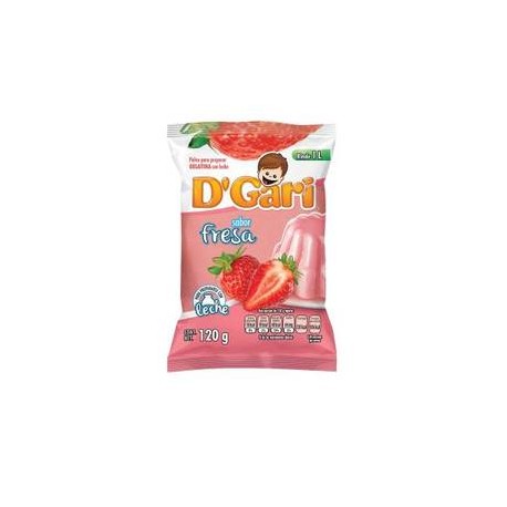 D´Gari Caja Gelatina Fresa de Leche D´Gari 120G/50P-Despensaenlinea