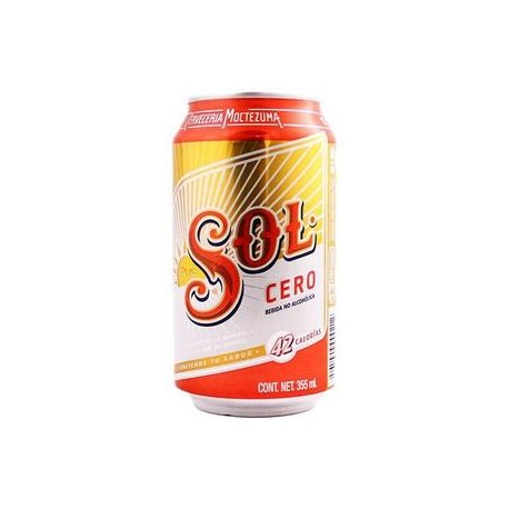 Cuauhtémoc Moctezuma Caja cerveza sol cero 335M/24P-Despensaenlinea