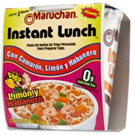 Maruchan Caja sopa Maruchan sabor camarón con limón y chile habanero 12 P/64G-Despensaenlinea