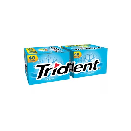 Mondelez Media Caja Chicle Trident Menta 4 S 20C/40P-Despensaenlinea