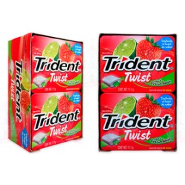 Mondelez Media Caja Chicle Trident Twist Fresa Limon 9B/10P-Despensaenlinea