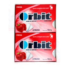 Mondelez Caja Chicle Orbit 8S Fresa 24C/12P-Despensaenlinea