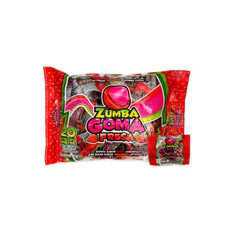 Zumba Media Caja Dulce Enchilado Zumba Goma Fresa 10B/ 20P/440G-Despensaenlinea