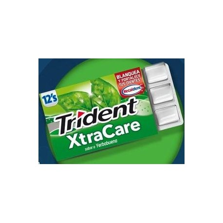 Mondelez Caja Chicle Trident xtra care Yerbabuena 32C/12P-Despensaenlinea