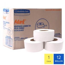 Kimberly Clark Caja Papel Higiénico Bobina Marli Jumbo Jr 200 mts x 9 cm 12R-Despensaenlinea