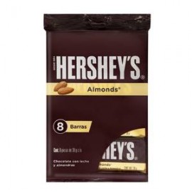 Hersheys Chocolate Hershey's Almendra 8P - ZK-Despensaenlinea