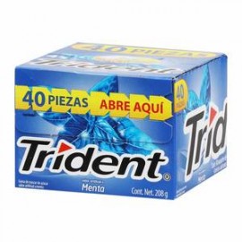 Mondelez Goma de Mascar Trident White Menta 4s 40P - ZK-Despensaenlinea