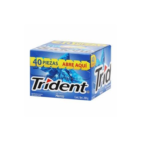 Mondelez Goma de Mascar Trident White Menta 4s 40P - ZK-Despensaenlinea