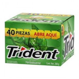 Mondelez Goma de Mascar Trident White Yerbabuena 4C/40P - ZK-Despensaenlinea