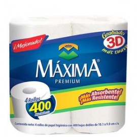 Maxima Bulto papel higiénico Maxima Premium 400H/4R/12P-Despensaenlinea