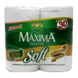 Maxima Bulto papel higiénico Maxima Soft 300H/4R/12P-Despensaenlinea