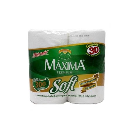 Maxima Bulto papel higiénico Maxima Soft 300H/4R/12P-Despensaenlinea