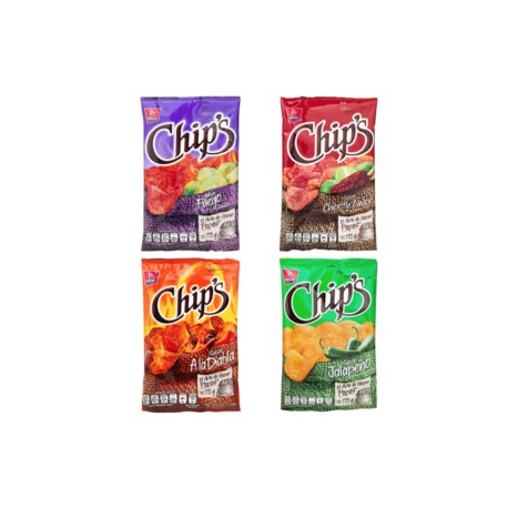 Barcel Papas Chips surtido 4P/170G - KOZ-Despensaenlinea