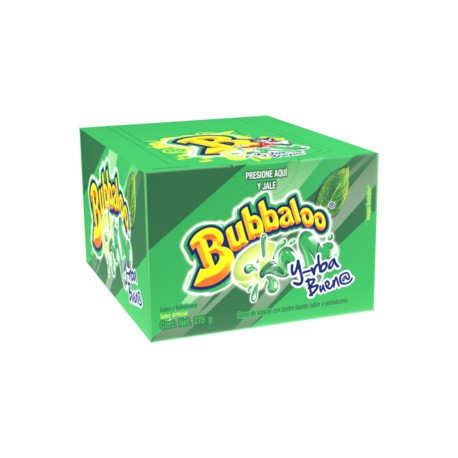 Mondelez Caja Chicles Bubbaloo Yerbabuena 32C/50P-Despensaenlinea