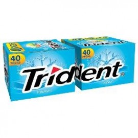 Mondelez Caja Chicles Adams Trident 4S FreshMint 40C/40P-Despensaenlinea